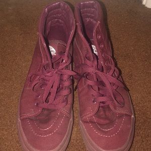 Burgundy vans hi top